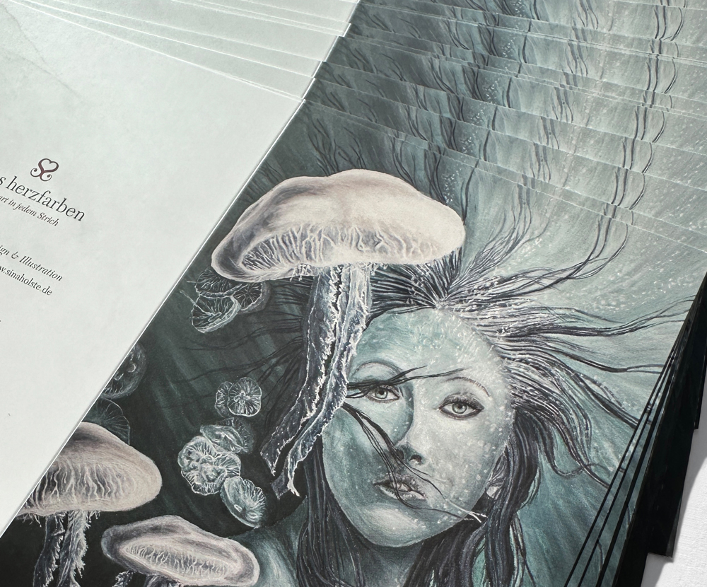 Sinas Herzfarben · Malerei & Illustrierte Grußkarten