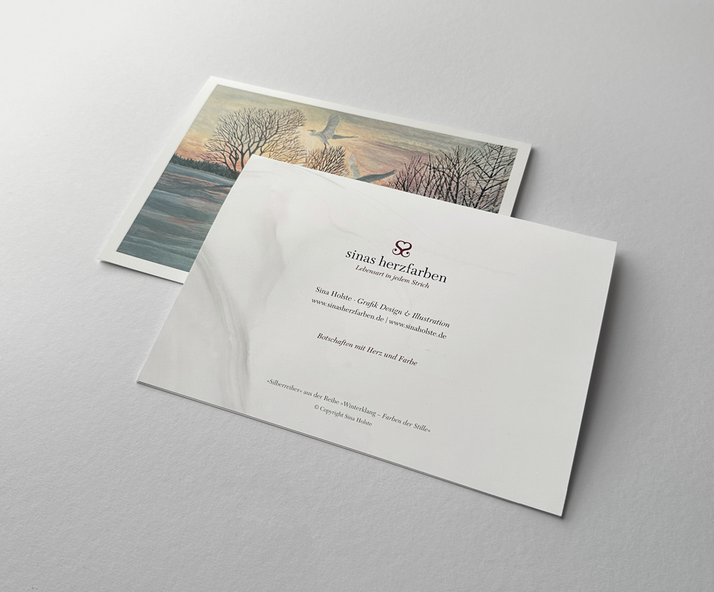 Sinas Herzfarben · Malerei & Illustrierte Grußkarten