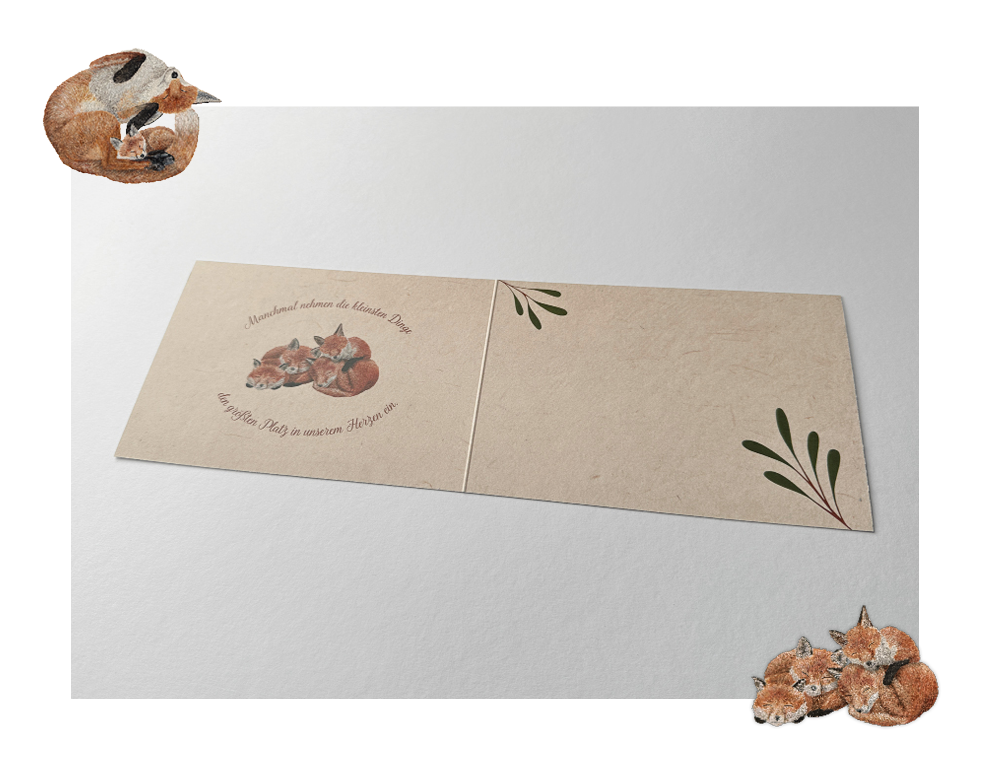 Sinas Herzfarben · Malerei & Illustrierte Grußkarten