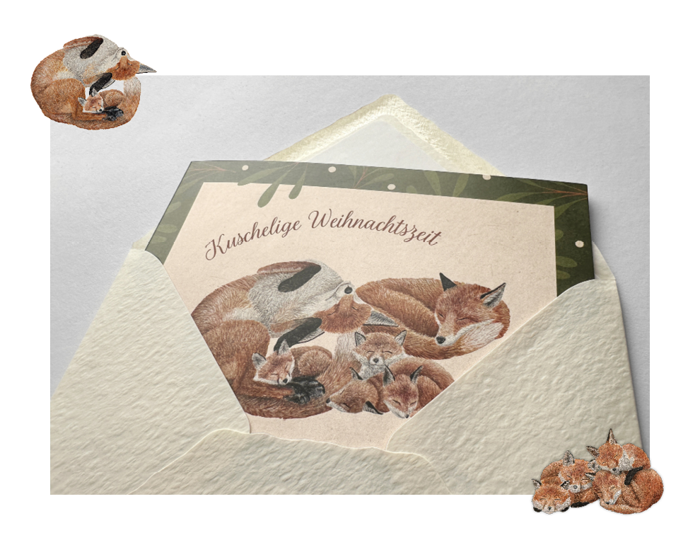 Sinas Herzfarben · Malerei & Illustrierte Grußkarten