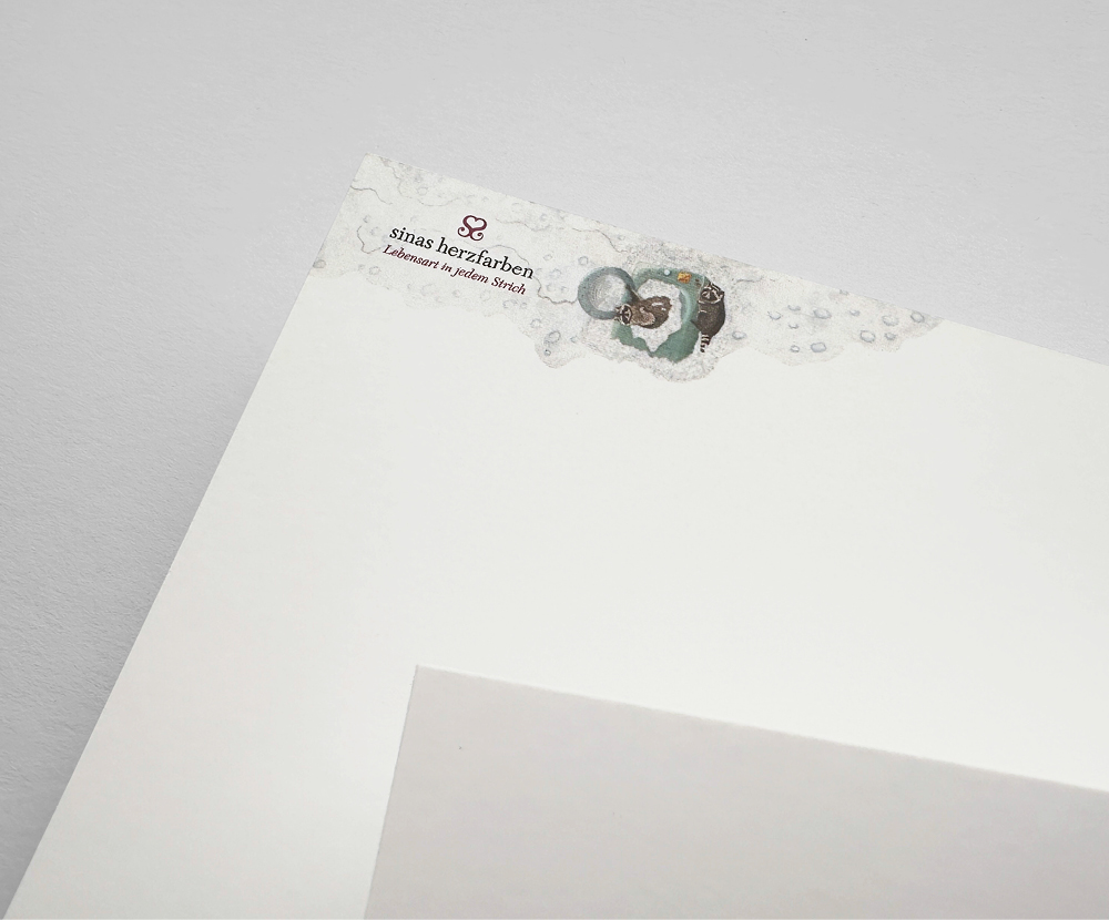 Sinas Herzfarben · Malerei & Illustrierte Grußkarten