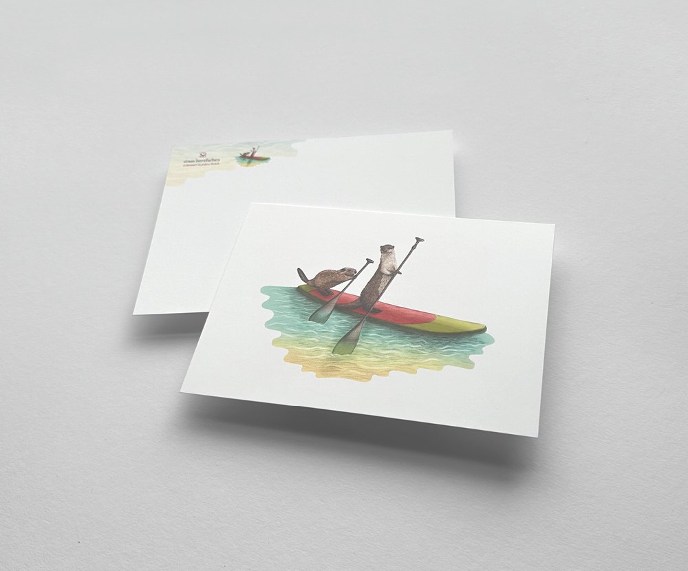 Sinas Herzfarben · Malerei & Illustrierte Grußkarten