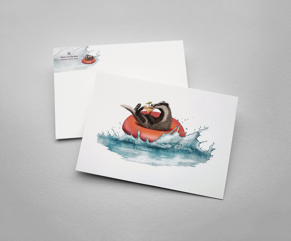 Sinas Herzfarben · Malerei & Illustrierte Grußkarten