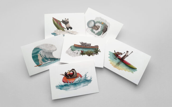 Sinas Herzfarben · Malerei & Illustrierte Grußkarten