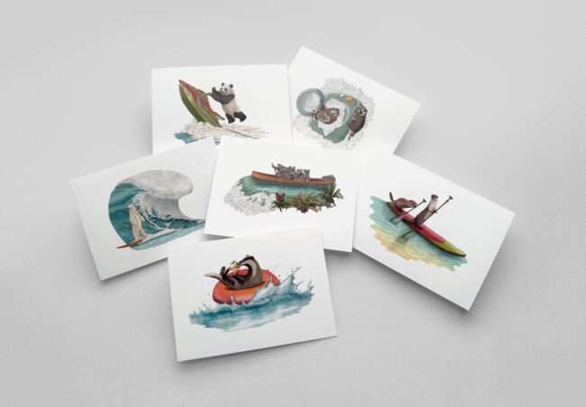 Sinas Herzfarben · Malerei & Illustrierte Grußkarten