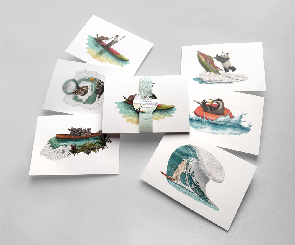 Sinas Herzfarben · Malerei & Illustrierte Grußkarten