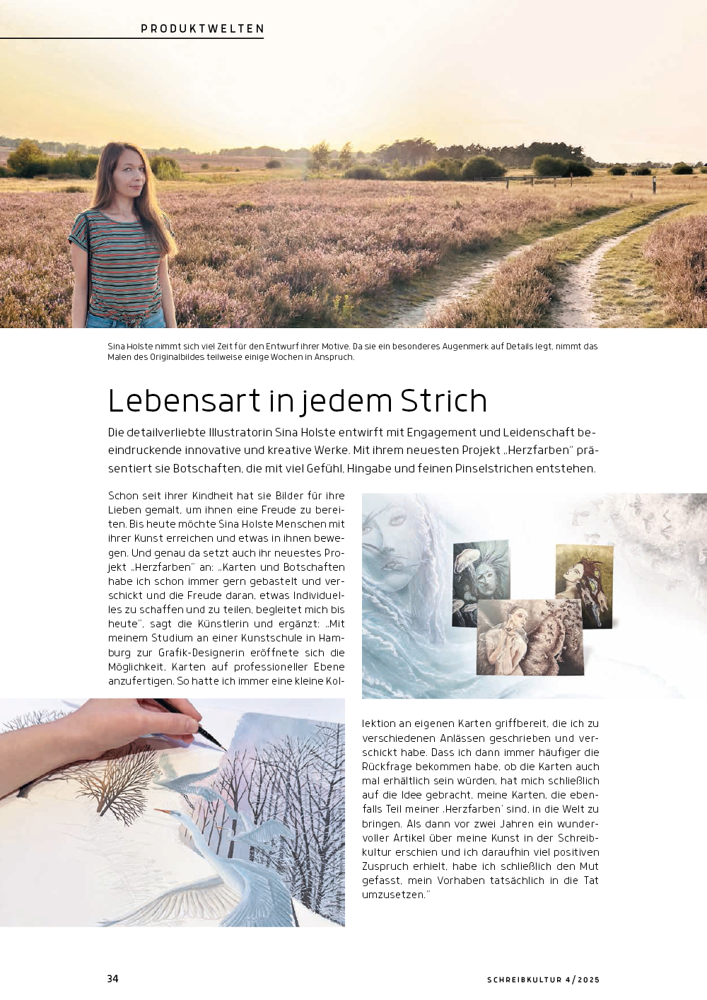 Sinas Herzfarben · Malerei & Illustrierte Grußkarten