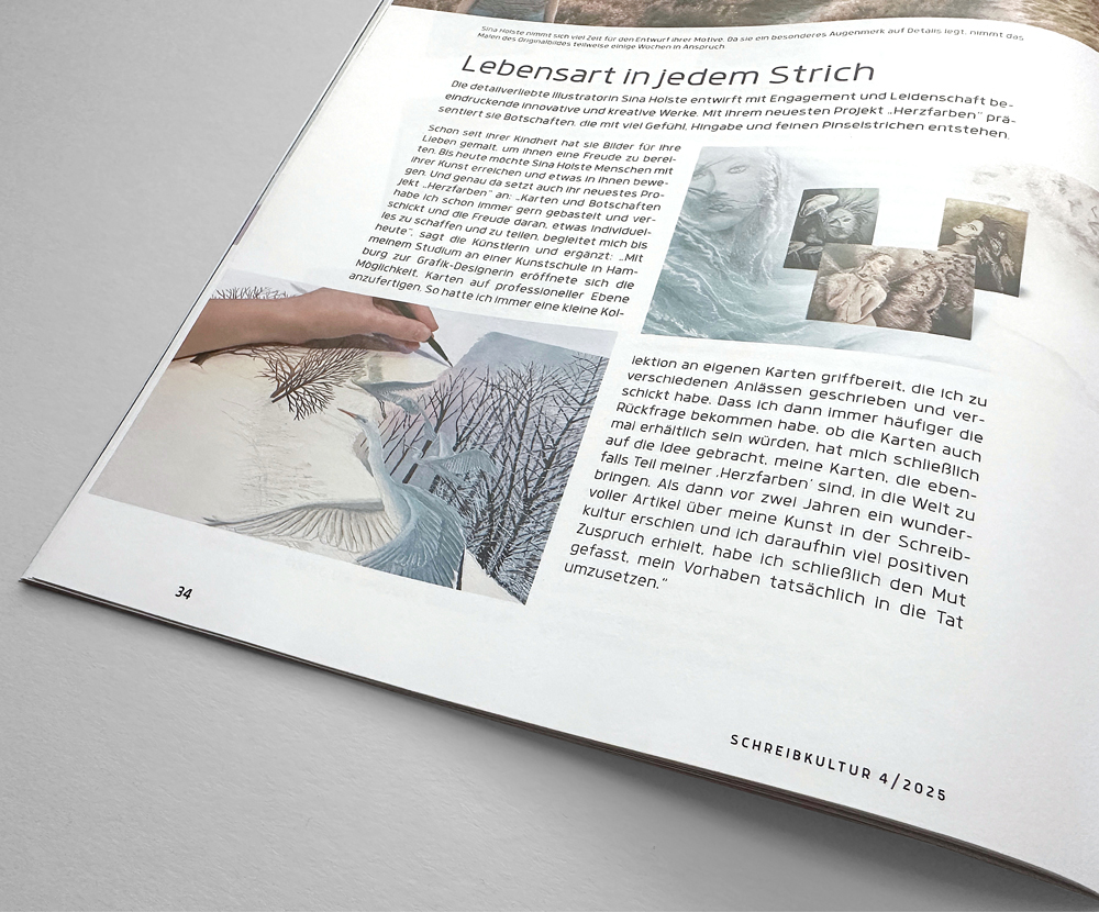 Sinas Herzfarben · Malerei & Illustrierte Grußkarten