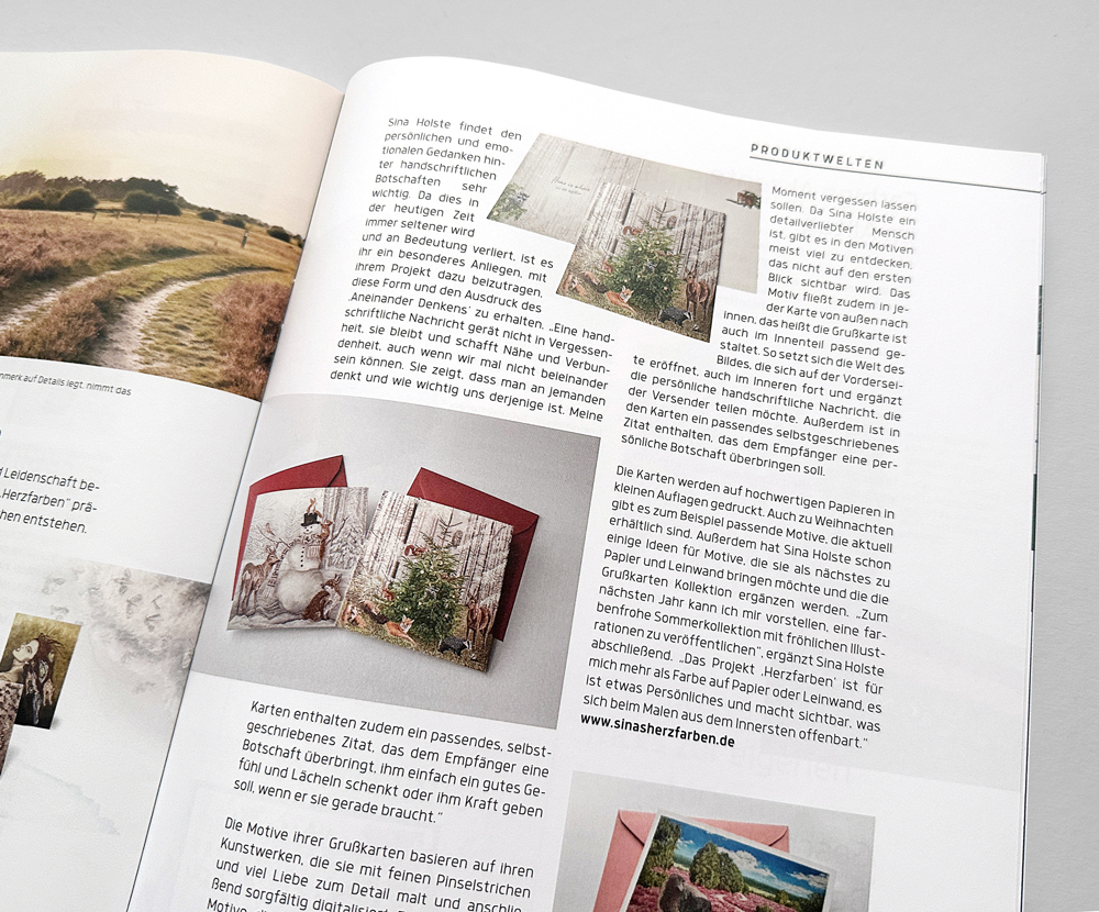 Sinas Herzfarben · Malerei & Illustrierte Grußkarten